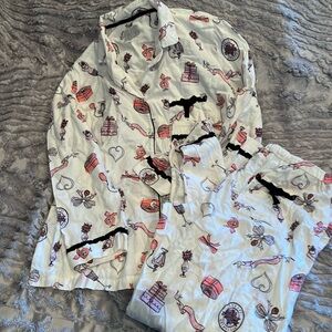 Victoria’s Secret flannel cotton long pants, long sleeve pajamas, size L